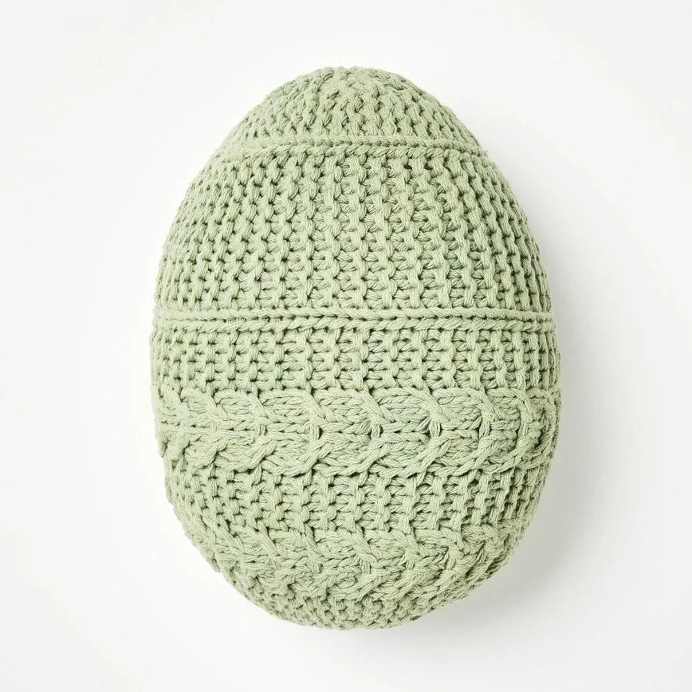Shaped Crochet Egg Throw‎ Pillow – Threshold Studio McGee Target Easter 2024